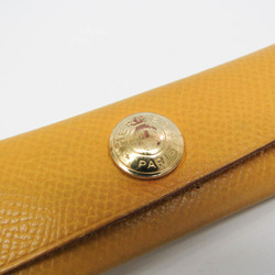 Hermes Buffalo Horn Leather Accessory Beige,Yellow Etui Penu Avec Penu Comb with Case
