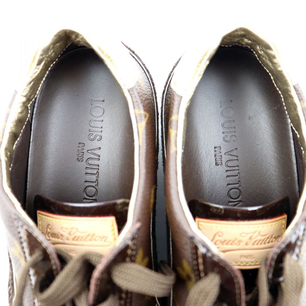 Louis Vuitton Monogram Low Cut Sneakers Women's Brown 36.5 Suede