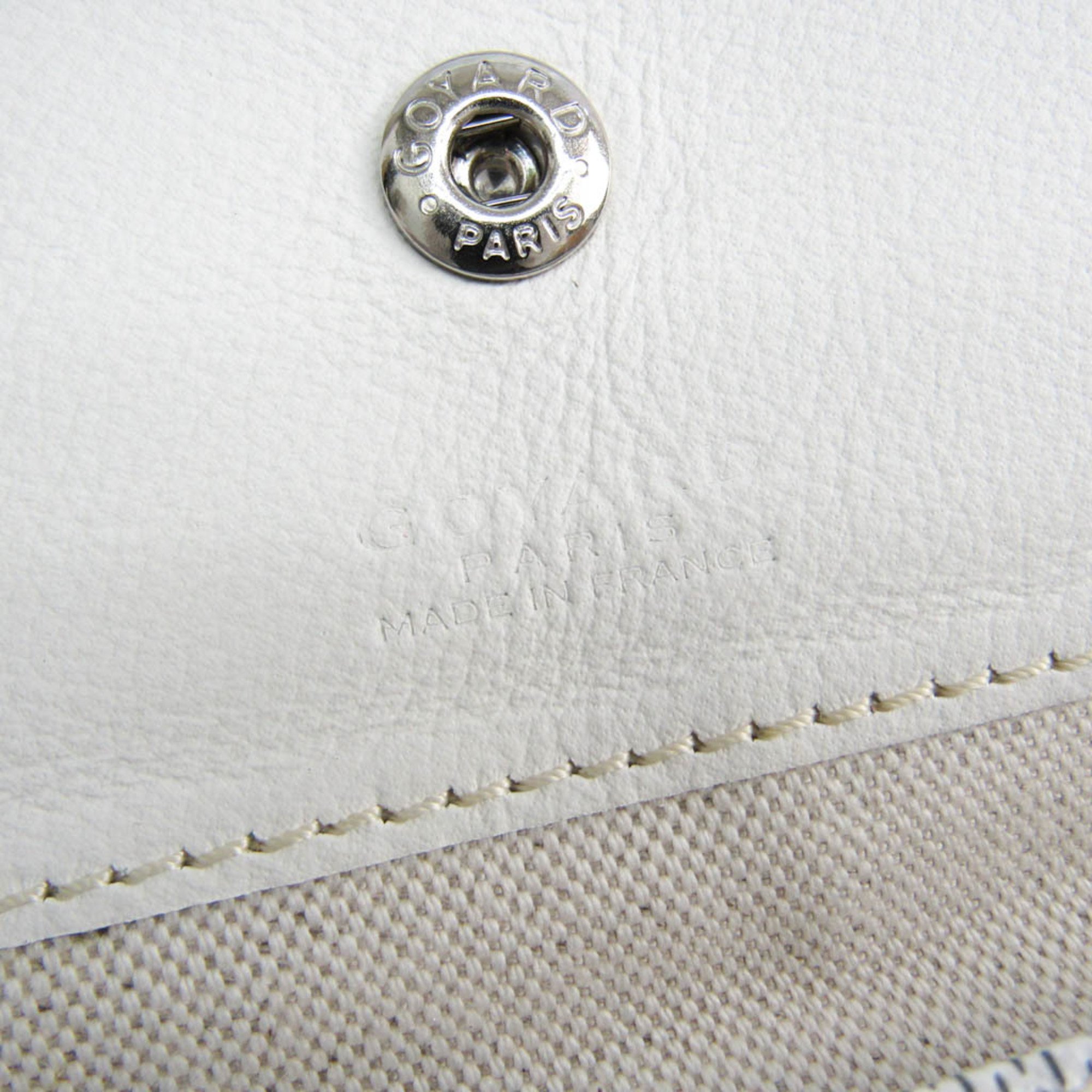 Goyard Saint Louis GM Women's Leather,Coated Canvas Tote Bag Gray,White