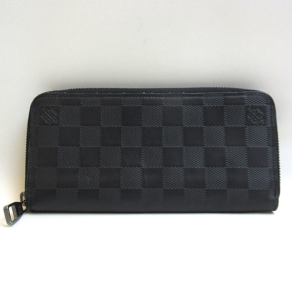 Louis Vuitton Black Damier Infini Leather Vertical Bifold Long