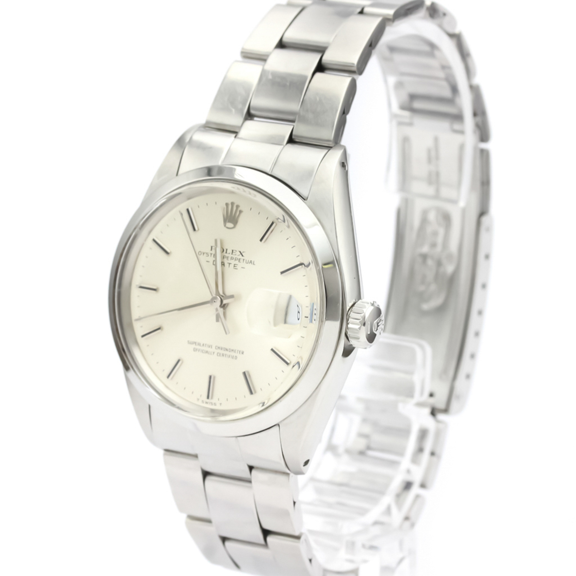 ROLEX Oyster Perpetual Date 1500 Steel Automatic Mens Watch