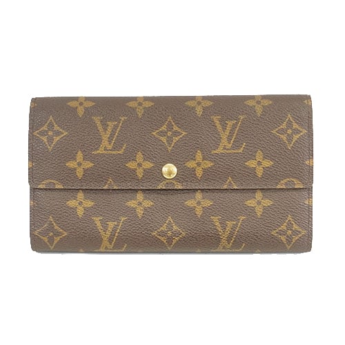 Auth Louis Vuitton Monogram Pochette Porto Monet Credit M61725 Men,Women,Unisex  Monogram Long Wallet (bi-fold)