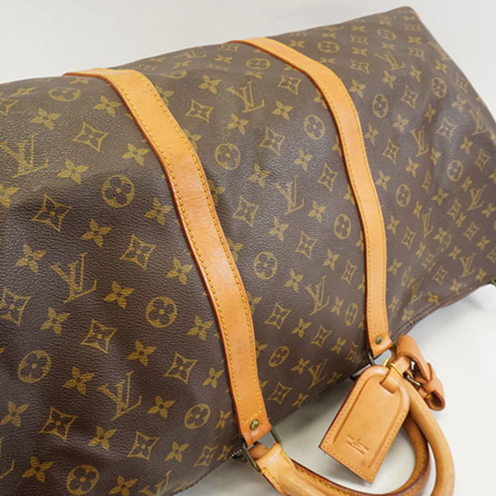 Louis Vuitton Monogram M41422 Men Women Unisex Boston Bag Brown