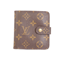 Louis Vuitton Monogram Bi-fold Wallet Compact Zip M61667 Men,Women,Uni