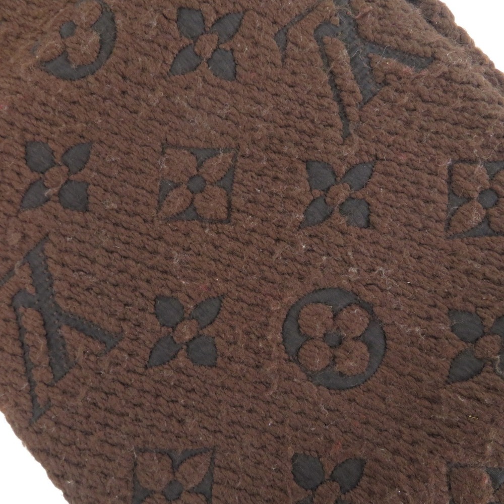 Louis Vuitton 413287 Escharpe Mania Monogram Muffler Wool Silk Women's LOUIS  VUITTON