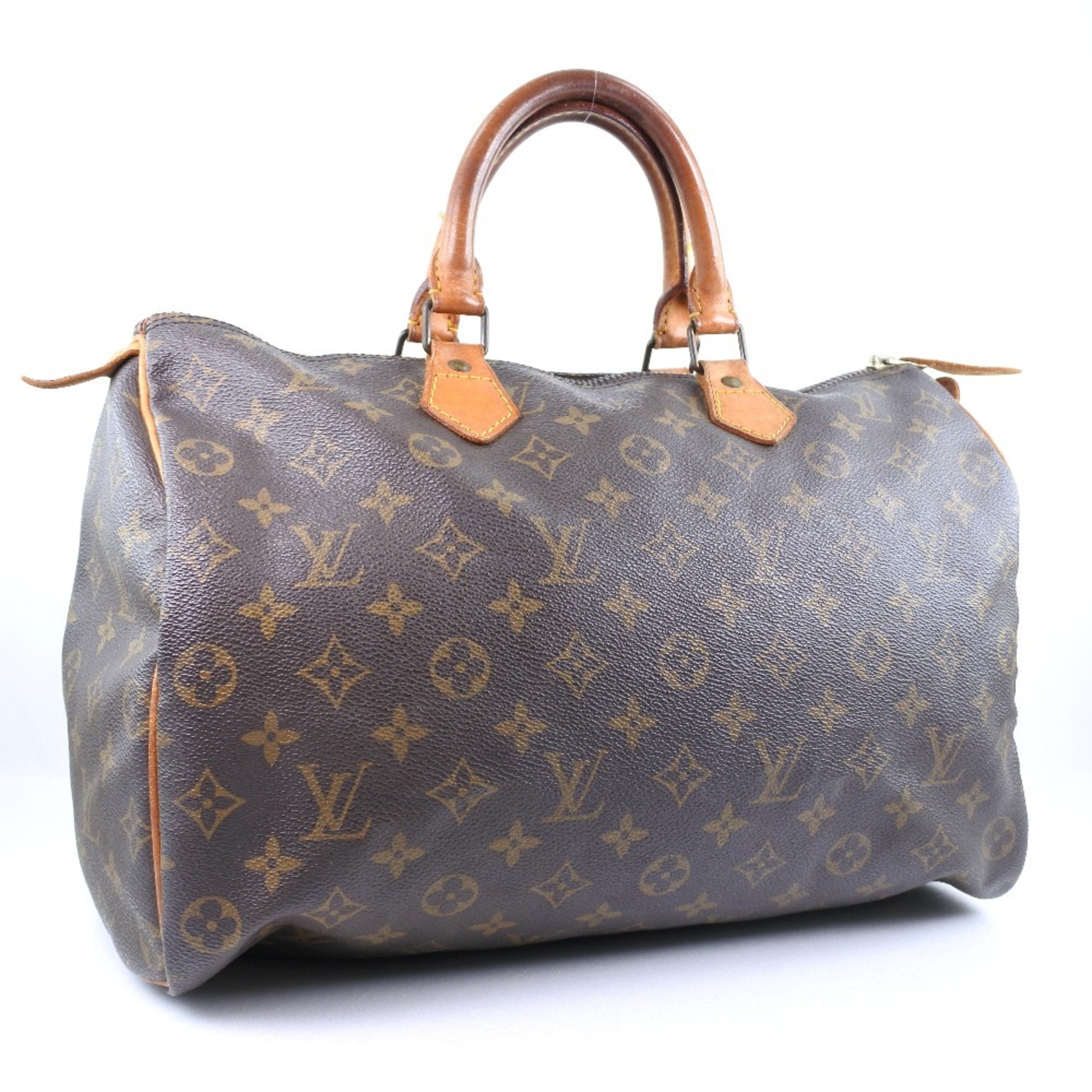 LOUIS VUITTON Speedy 35 M41524 Monogram Canvas Brown MB851 Ladies Handbag