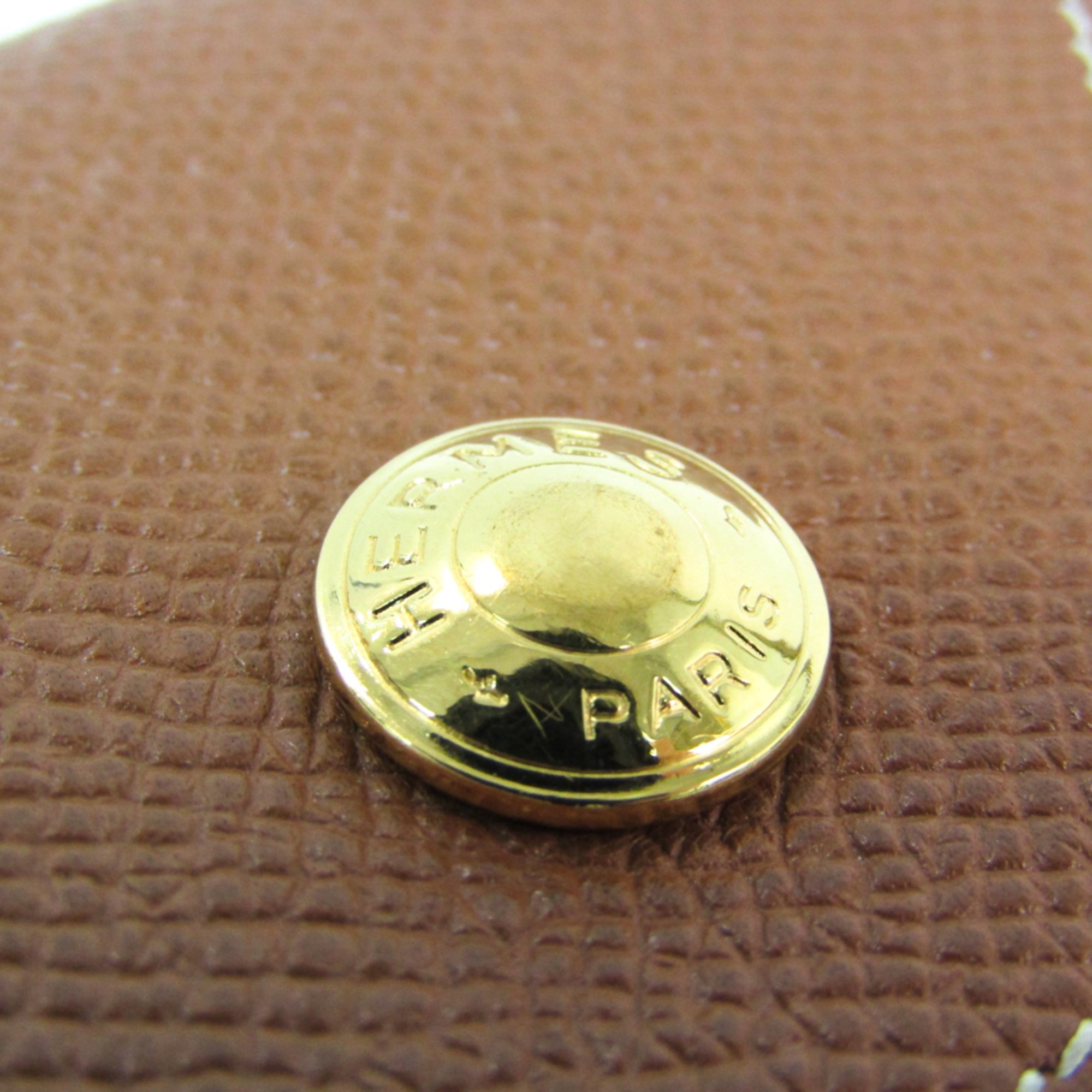 Hermes LE 24 Unisex Epsom Leather Coin Purse/coin Case Gold