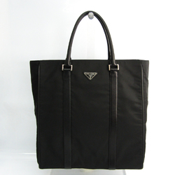 Prada Men's Nylon,Saffiano Tote Bag Black