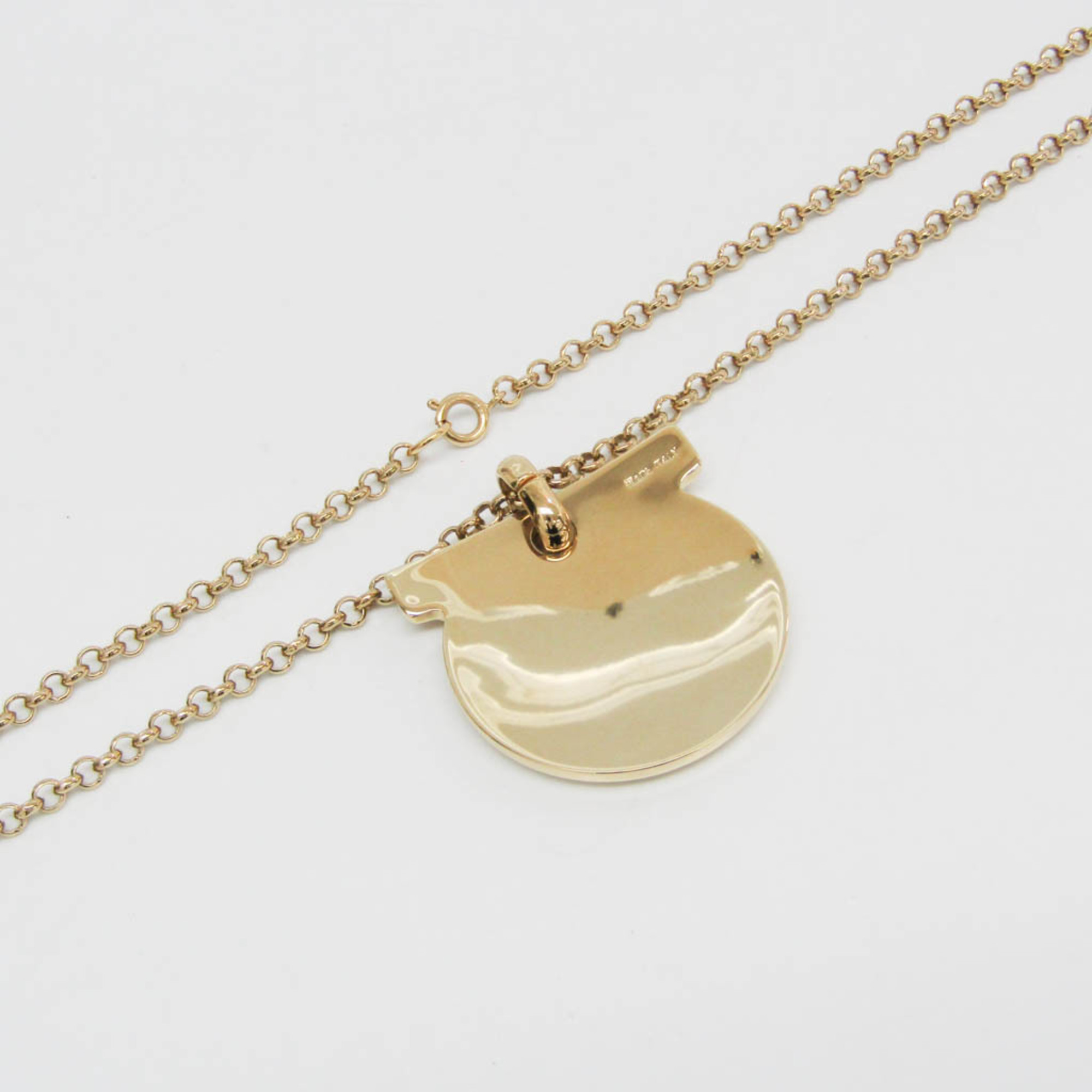 Salvatore Ferragamo Gancio Plate Metal Women's Pendant Necklace (Gold)