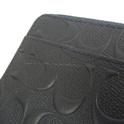Coach Signature 65589I Women's Leather Long Wallet (bi-fold) Navy
