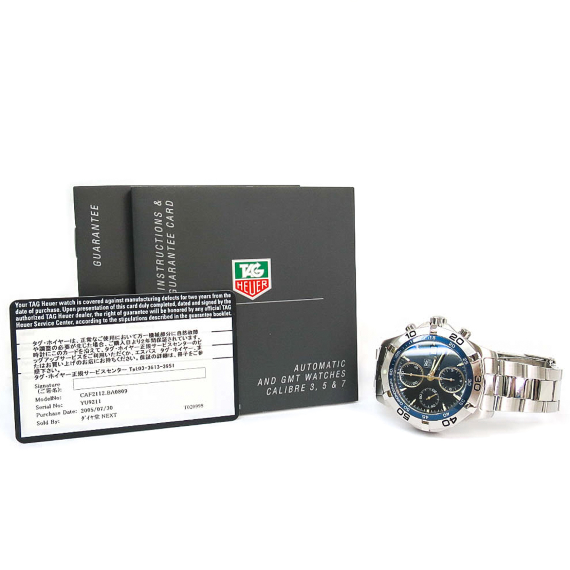 TAG HEUER Aquaracer Chronograph Steel Automatic Watch CAF2112