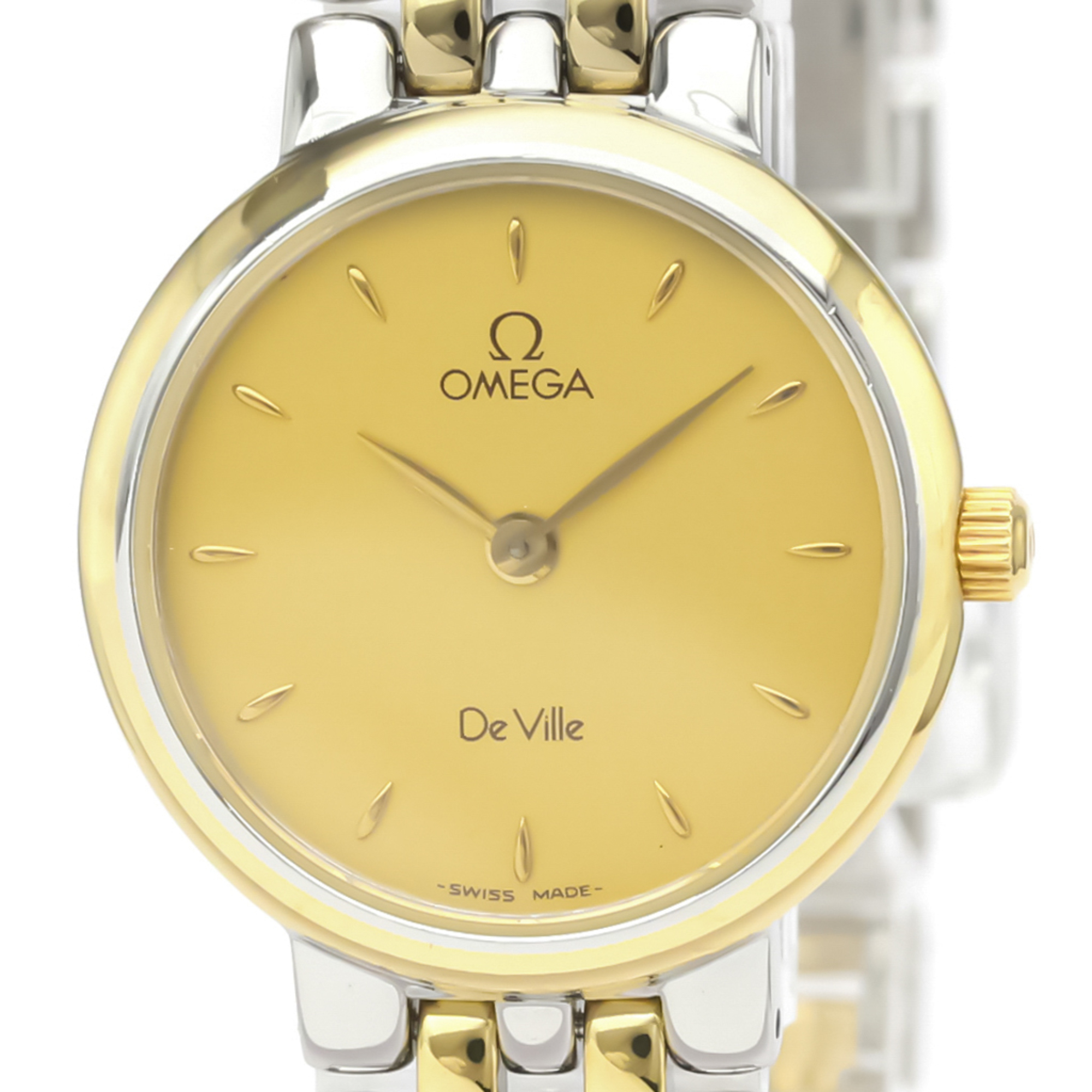 Omega De Ville Quartz Gold Plated Stainless Steel Women s Dress