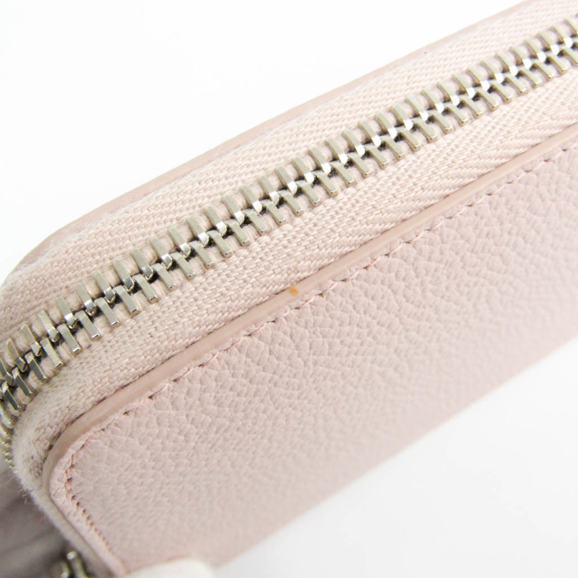 Saint Laurent 414680 Women's  Calfskin Long Wallet (bi-fold) Light Pink