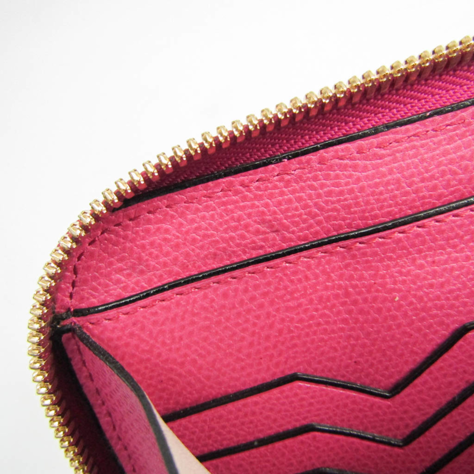 Valextra V9L06 Women's  Calfskin Long Wallet (bi-fold) Pink