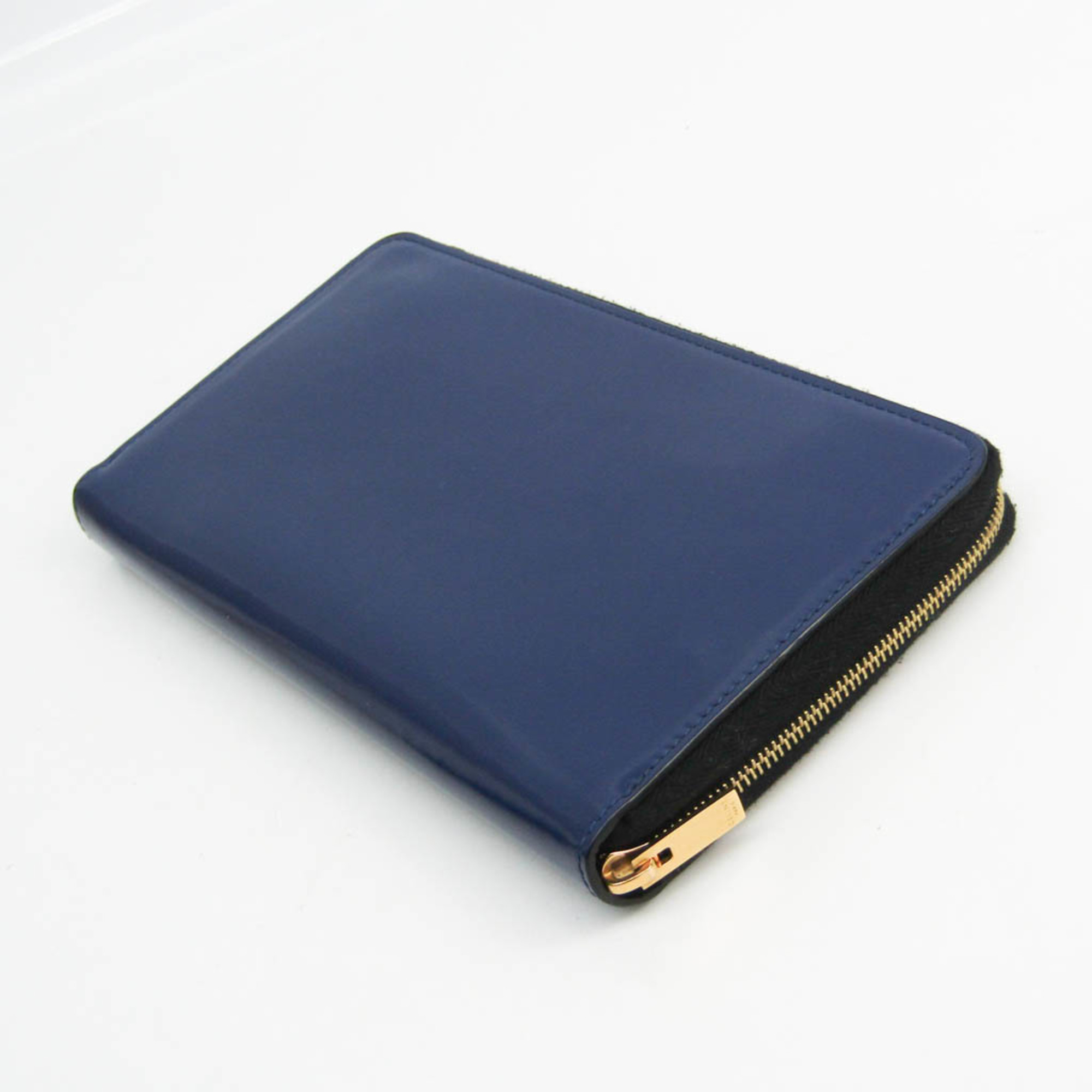 Celine Women's  Pasted Leather Long Wallet (bi-fold) Navy