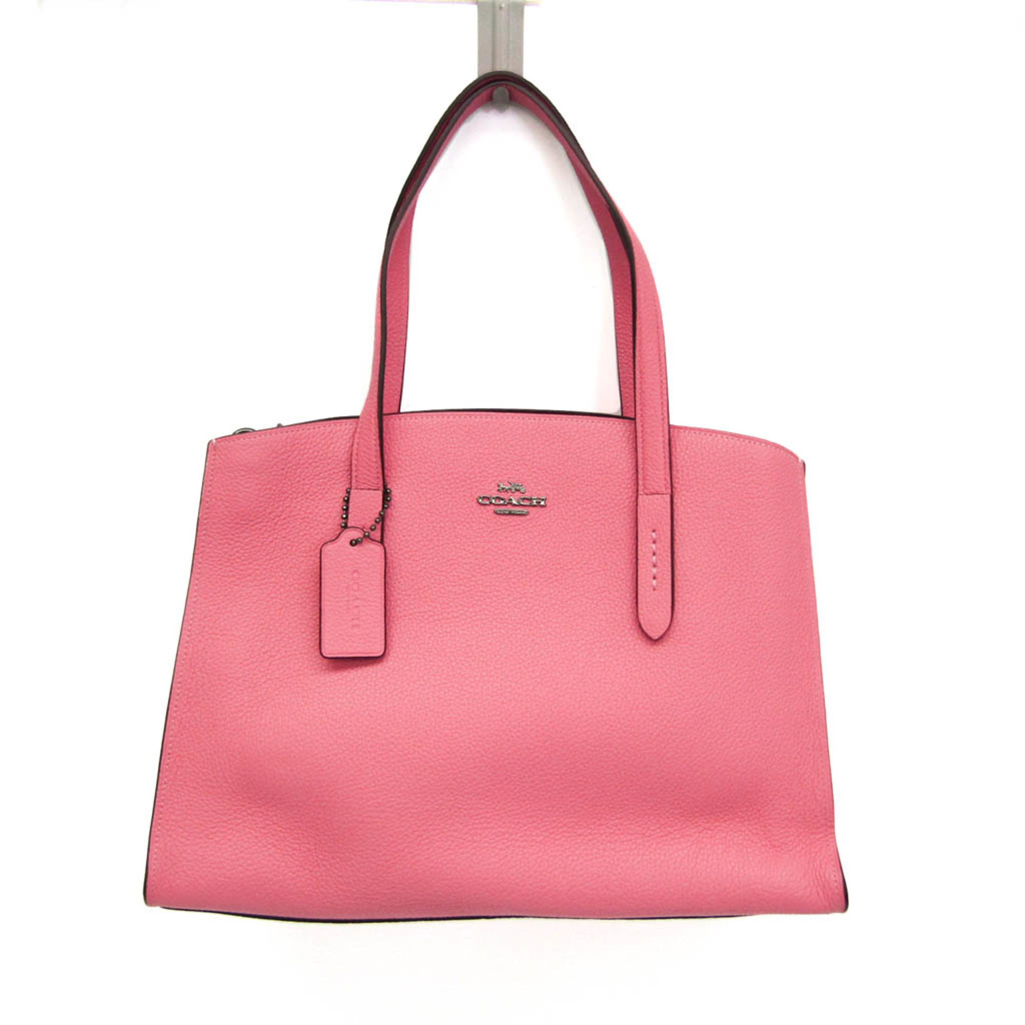 Coach Charlie 25137 Women's Leather Shoulder Bag,Tote Bag Pink