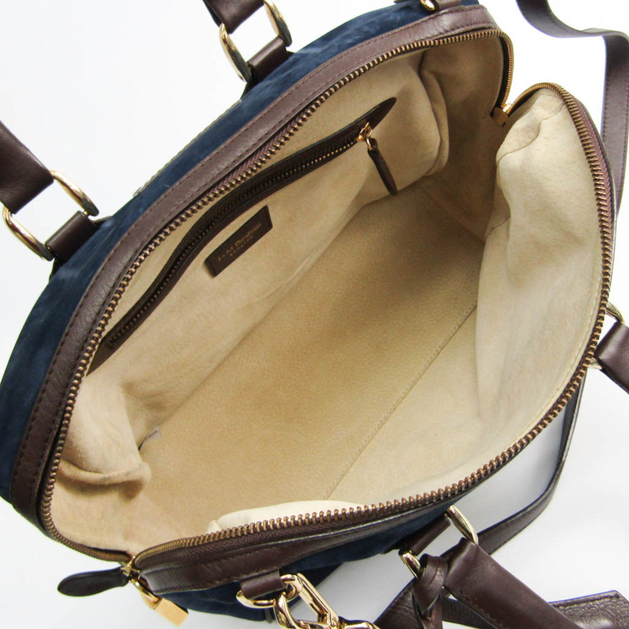 J&M Davidson Women's Leather,Leather Handbag,Shoulder Bag Dark Brown,Navy