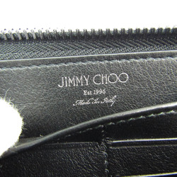 Jimmy Choo CARNABY Graphic Star Women's Leather Long Wallet (bi-fold) Metallic Bronze