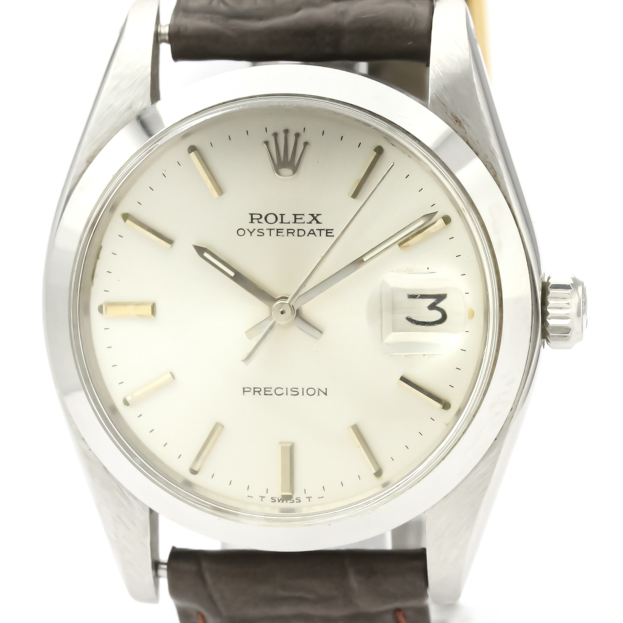 ROLEX Oyster Date Precision 6694 Steel Hand-winding Mens Watch