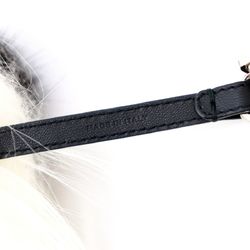 Fendi Karl Lagerfeld Karilto Fur Bag Charm White Black Silver Hardware Keychain Keyring
