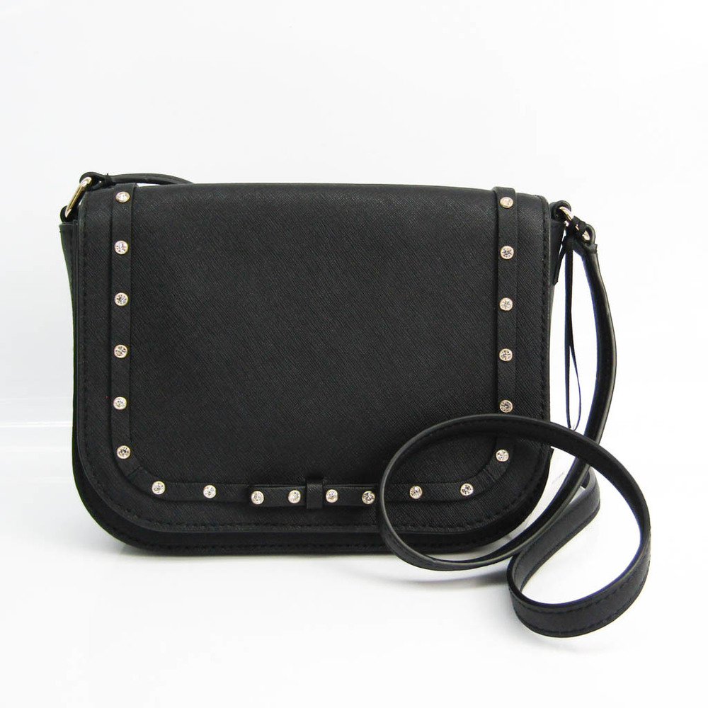 Kate Spade Large Carsen Laurel Way Jeweled WKRU5643 Women's Leather  Shoulder Bag Black | eLADY Globazone