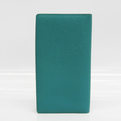 Hermes Epsom Leather Phone Flip Case Blue Paon Etui Smart Classic