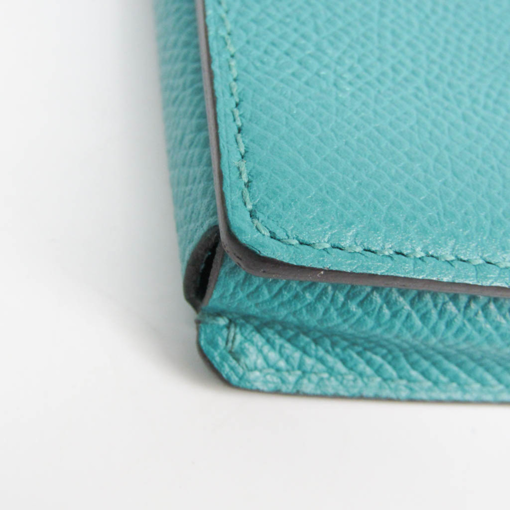 Hermes Epsom Leather Phone Flip Case Blue Paon Etui Smart Classic