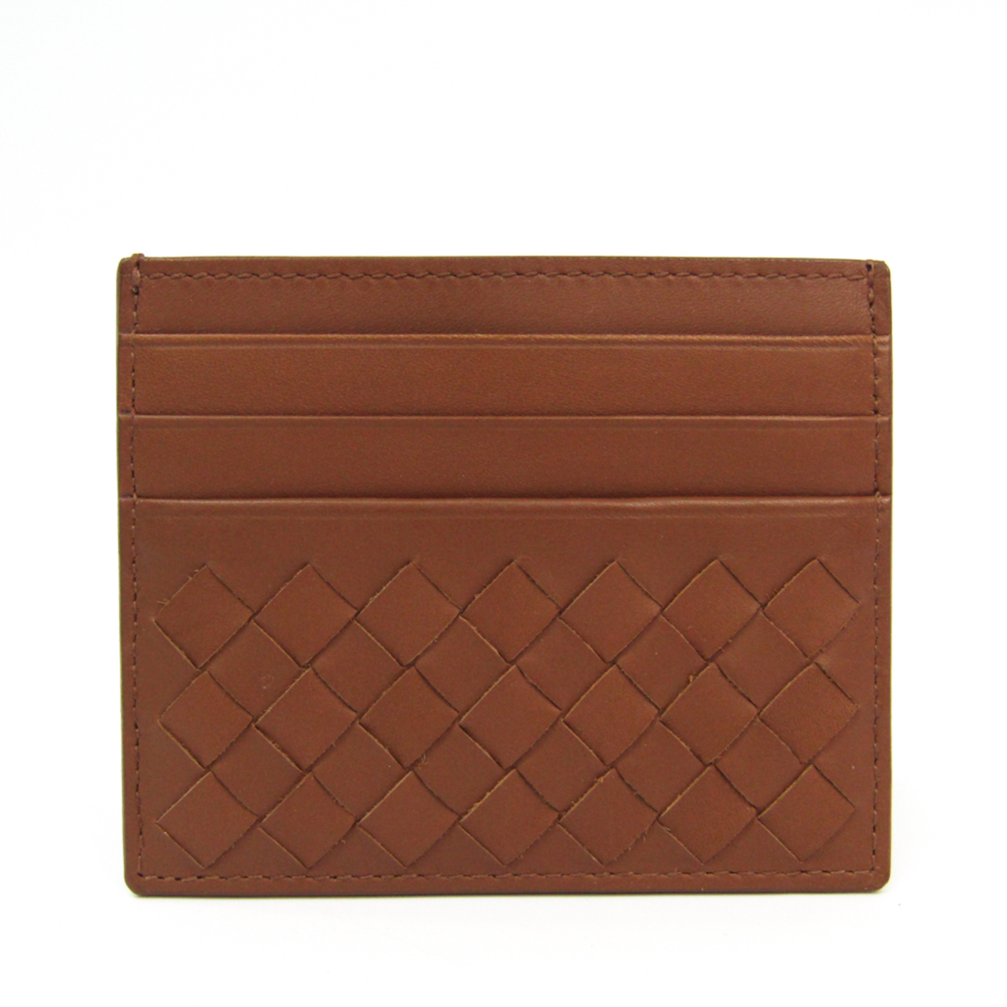 Bottega Veneta Intrecciato Leather Card Case Brown 162150