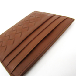 Bottega Veneta Intrecciato Leather Card Case Brown 162150