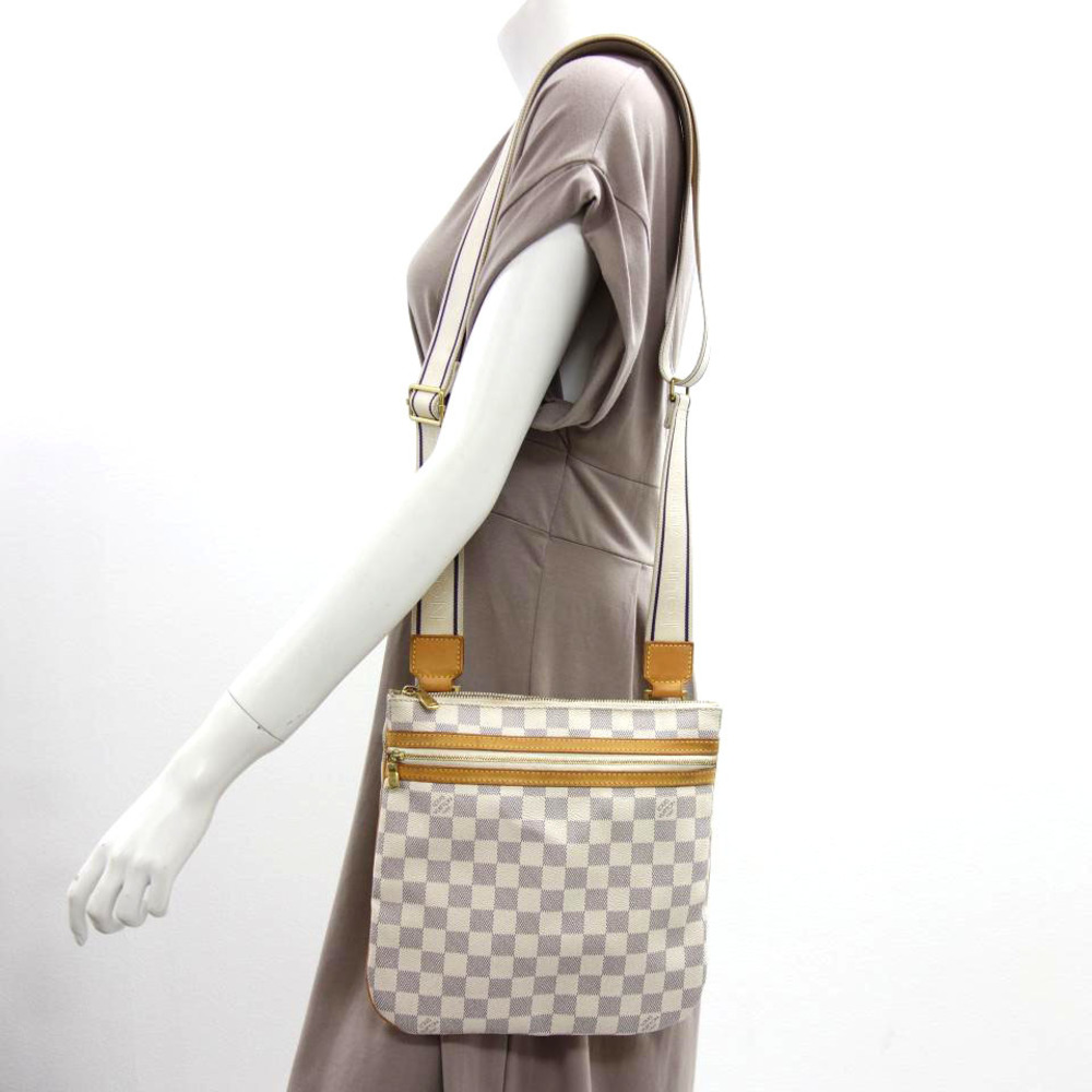 Replica Louis Vuitton N51112 Pochette Bosphore Crossbody Bag Damier Azur  Canvas For Sale