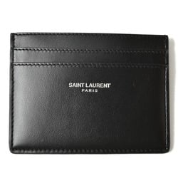 Saint Laurent Card Case Business Holder YSL SAINT LAURENT Logo Studs Leather Black