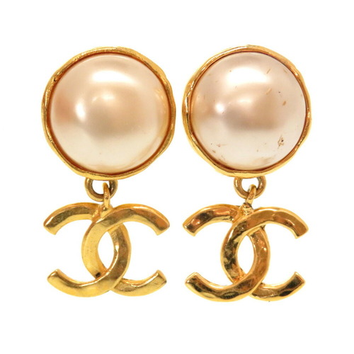 CHANEL-CoCo-Mark-Drop-Earrings-Imitation-Pearl-Champagne-Gold-A19P –  dct-ep_vintage luxury Store