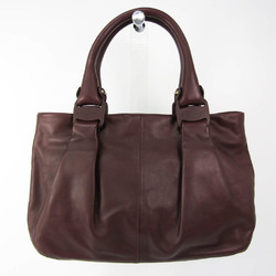Salvatore Ferragamo AU-21 B151 Women's Leather Handbag Bordeaux (close To Brown)