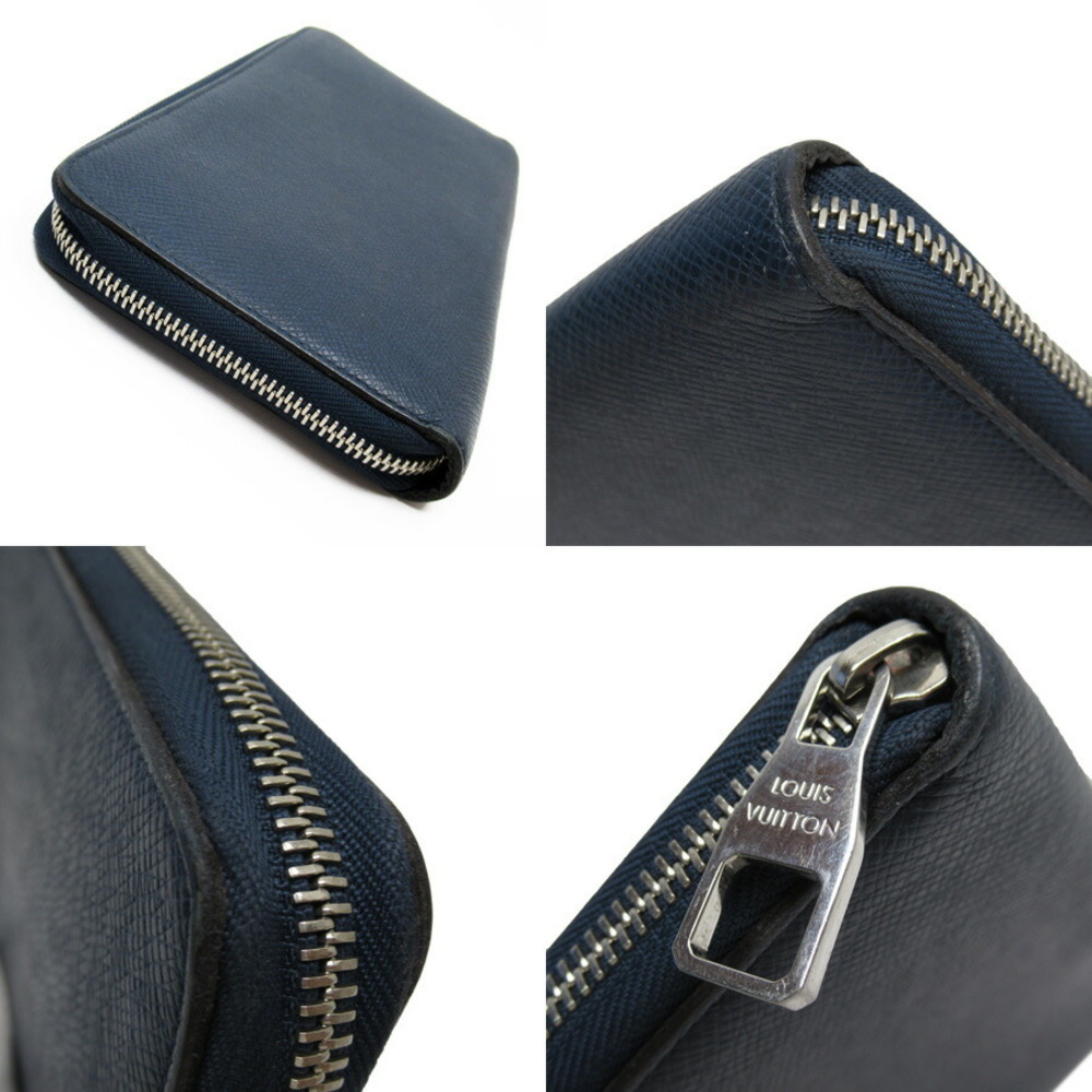 Louis Vuitton Round Zipper Wallet Zippy Organizer Taiga Ocean