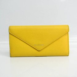Balenciaga Paper 499207 Unisex Leather Long Wallet (bi-fold) Yellow
