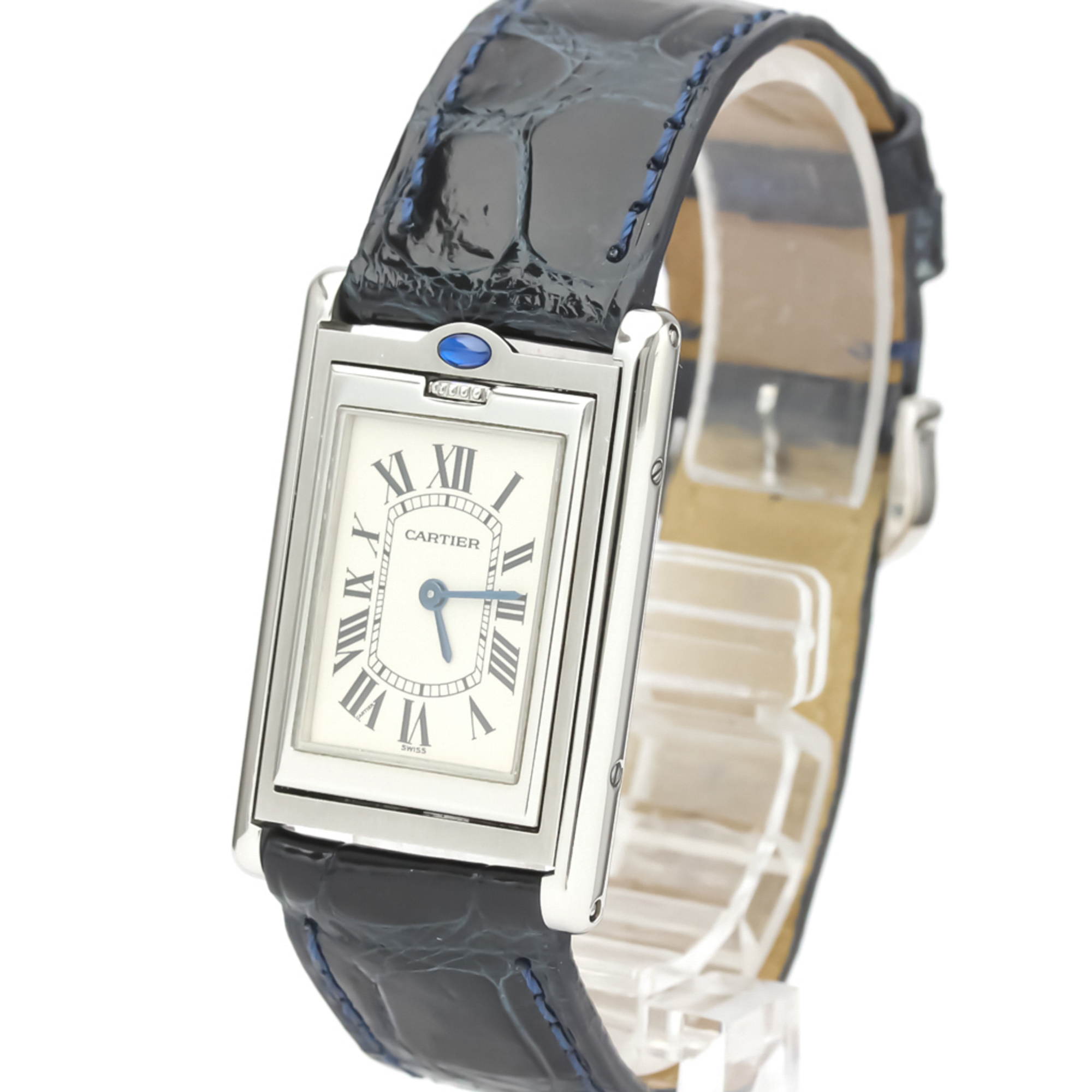 Cartier Tank Basculante Quartz Stainless Steel Unisex Dress Watch W1011258
