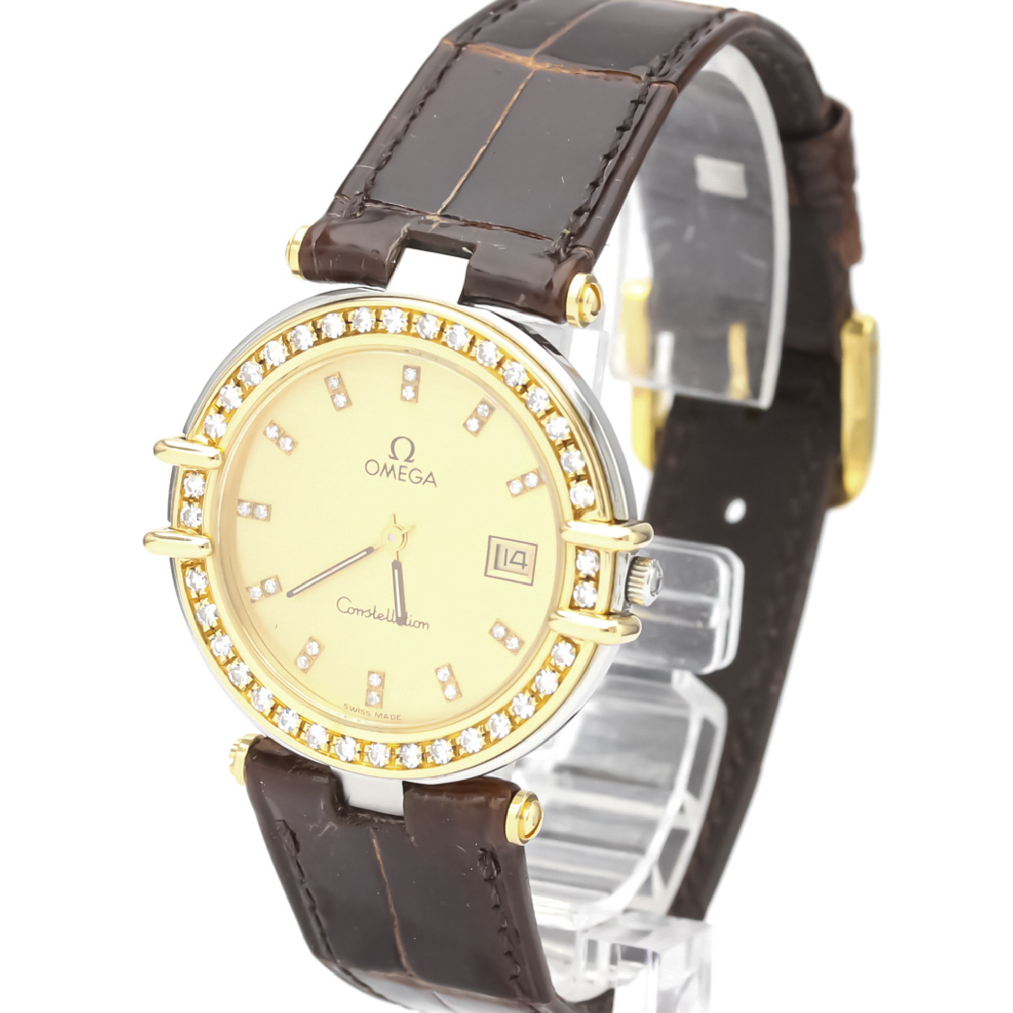 Omega Constellation Quartz Stainless Steel,Yellow Gold (18K) Men's Dress Watch 296.0325