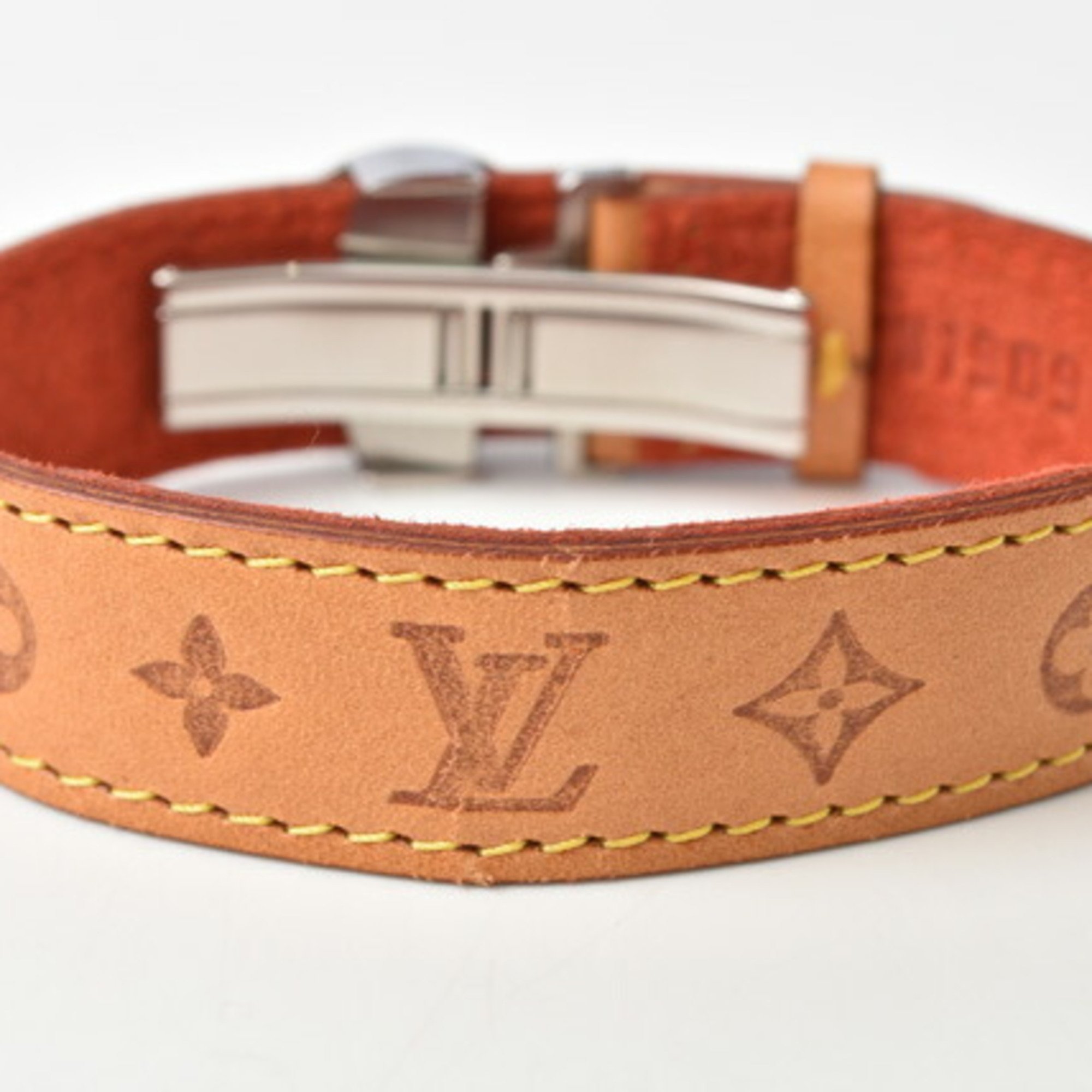 Louis Vuitton Bangle Bracelet LOUIS VUITTON Goodluck Breath Leather Monogram M64448