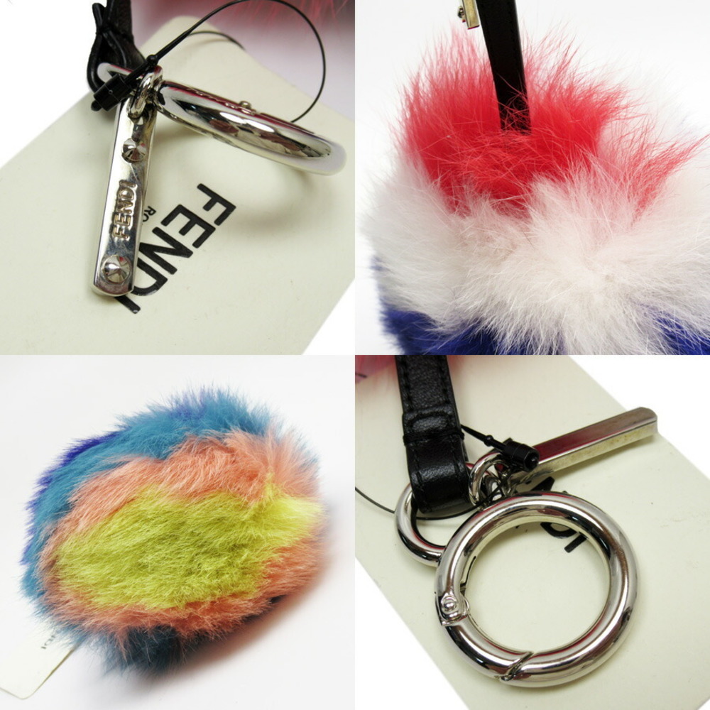 Fendi Fox Fur Keychain - Blue Keychains, Accessories - FEN290444