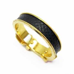 Black and Gold Scarf Ring