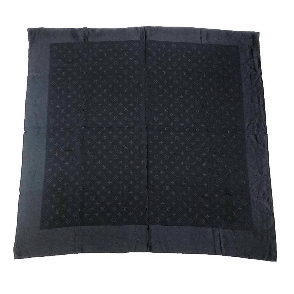 Louis Vuitton Carre Monaco Scarf Monogram Black Noir 100% Silk Unisex |  eLADY Globazone
