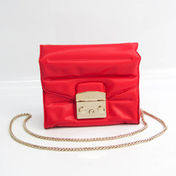Furla Metropolis OXYGEN MINI 870779 Women's PVC Shoulder Bag Red Color