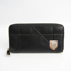 Christian Dior DIORAMA Women's Leather Long Wallet (bi-fold) Black
