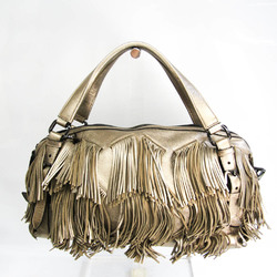 Burberry Women's Leather Handbag Gold