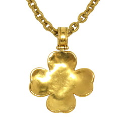 Chanel Stone Coco Mark 96A Gold Chain Necklace Black 0055 CHANEL