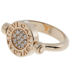Bvlgari Flip White Shell Diamond # 48 Ladies Rings 750 Pink Gold