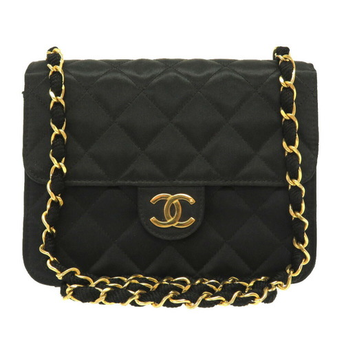 * Chanel Leather Chain Coco Mark Black (black) Champagne Gold Metal  Fittings Rings & Rings