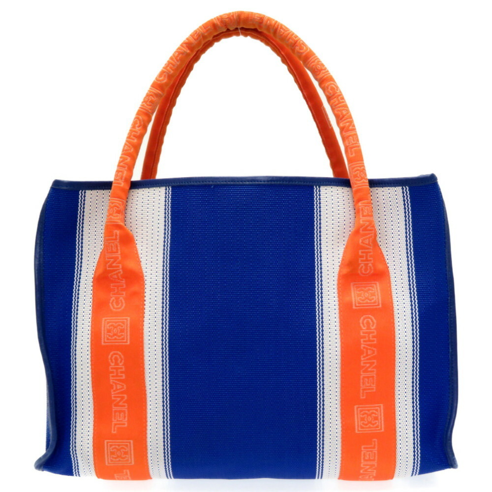 Chanel Sports Line Tote Bag with Pouch Blue Orange 0044CHANEL