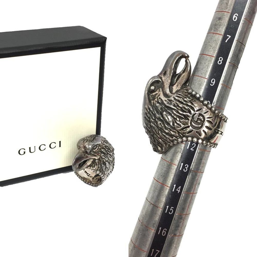 Gucci ANGER FOREST Anger Forest EAGLE HEAD Eagle Head Ring Silver AG925  Bird Men's Women's | eLADY Globazone