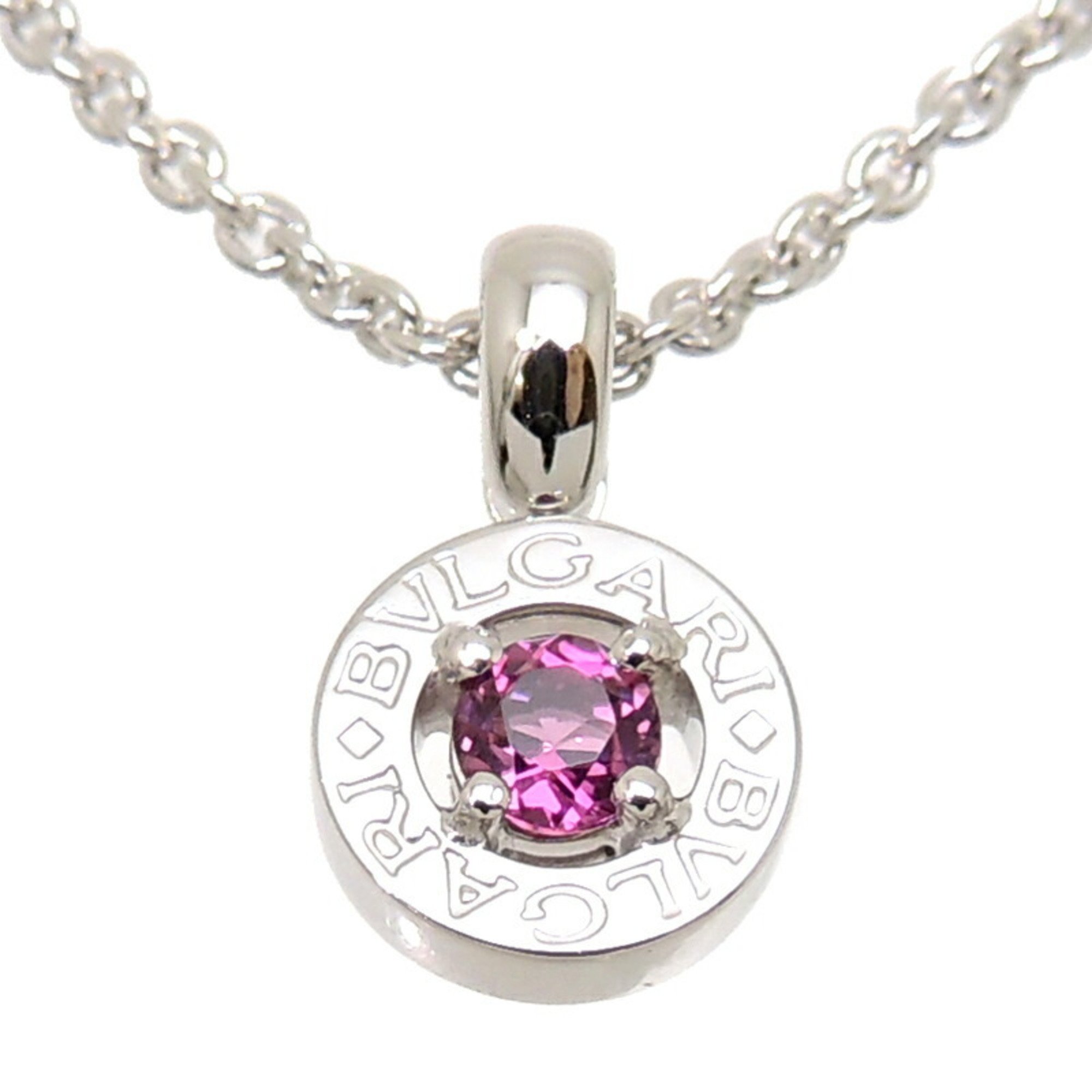 Bvlgari 750WG Pink Sapphire Women's Necklace 750 White Gold